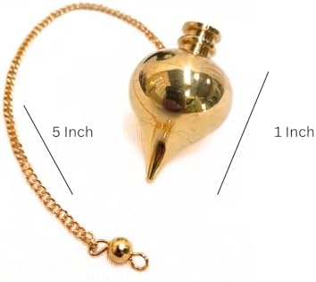 Jet Gold Plated Cone Pendulum Pot Chamber Reiki Wiccan Free Booklet Jet International Crystal Therapy Healing Dowsing A++ Metaphysical Spiritual Answers Occult Mystic Image is JUST A Reference