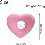 Piercing Pillow for Side Sleepers, Ear Piercing Pillow with Pressure Relief Hypoallergenic Ear Protection Cushion for Sleeping,Aftercare Recovery Heart-Shaped Pillow with Holes for Ear Pain(Pink)