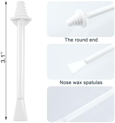 Quacc 30 PCS Plastic Nose Wax Sticks Dual-End Wax Applicator Sticks Nasal Wax Spatulas Strips for Cleaning Nose, Eyebrow, Facial Hair