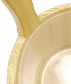 HJJKKH Sauna Bucket Ladle Set-Sauna Accessories with Handmade Wooden Bucket Ladle Plastic Liner Wood Handle for Sauna Steam Room