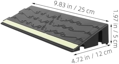 Robot Vacuum Threshold Ramp Mat 25x5cm Black Glow-in-the-Dark Climbing Pad Indoor Doorway Slope for Cleaning Robot and Wheelchair Transition