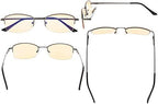 Eyekepper UV Production Amber Tinted Reading Glasses Women Bendable Bridge