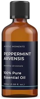 Mystic Moments | Peppermint Arvensis Essential Oil (Mentha arvensis) 100ml | Strong Fresh Mint Aroma for Energising Aromatherapy & Invigorating Diffuser Blends | Vegan & Natural