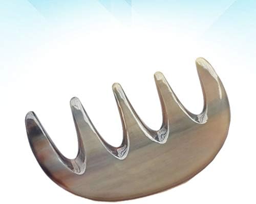 Lurrose Hair Comb Wide Tooth Brush Buffalo Horn Chinese Traditional Trigger Point Therapy Guasha Scraping Massage Comb