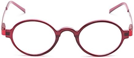 Readers Readers.com Reading Glasses, Metal Round Style for Men and Women - Red/Purple, +2.50