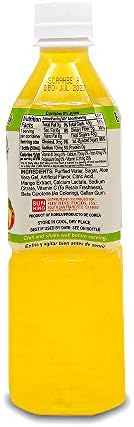 Parrot Brand Aloe Vera Juice Drink Mango Flavor 500mL 16.9 fl.oz. (Pack of 10)