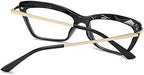 oriopxic Spring Hinge Bifocal Reading Glassess Cat Eye Womens Readers Bifocal Glassess