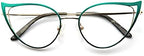 Cat Eye Reading Glasses For Women Metal Frame Blue Light Blocking Computer Readers