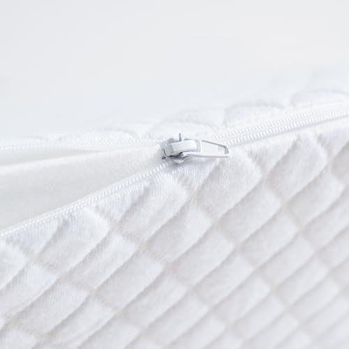 Wedge Pillow Headboard Queen - Ergonomic Support for Sleeping, Post-Surgery, Acid Reflux Relief, and More - CertiPUR-US Certified Memory Foam & Removable Cover, Wedge for Headboard Gap, Queen