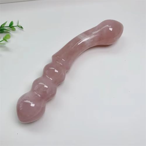 18cm Rose Quartz Crystal Wand - Hand Carved Massage Stick, Healing Stone, Yoni Wand, Spiritual Gift for Women