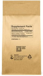 Pure Original Ingredients Marine Collagen Powder (1 lb) Natural & Unflavored, Protein Peptides, Resealable Bag