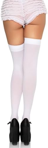 Leg Avenue Women's Satin Bow Accent Thigh Highs