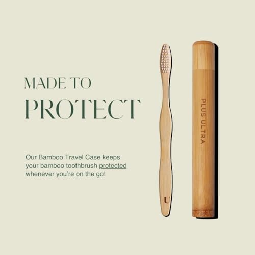 Plus Ultra Bamboo Travel Case for Adult Toothbrushes