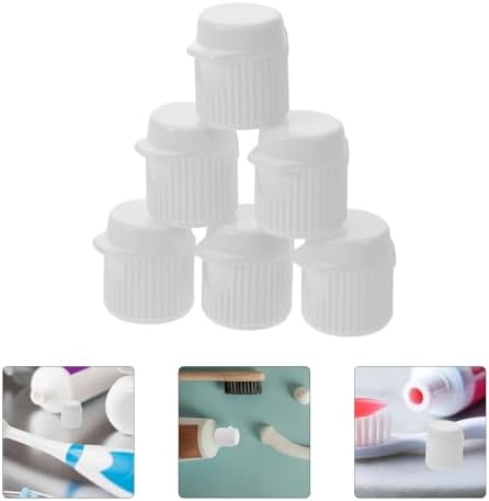ABOOFAN 30pcs Plastic Toothpaste Tops - Screw-in Toothpaste Caps with Flip Lid Travel Cover