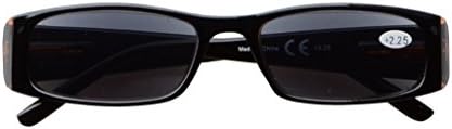 Eyekepper 5-Pack Spring Hinges Rectangular Reading Sunglasses Sunshine Readers +1.75