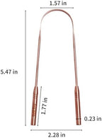 Gaia Guy Copper Tongue Scraper with Metal Case - 2 Pack - Plastic Free Tongue Scrapers for Adults, Tongue Cleaner for Oral Care & Hygiene