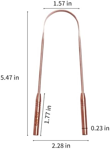 Gaia Guy Copper Tongue Scraper with Metal Case - 2 Pack - Plastic Free Tongue Scrapers for Adults, Tongue Cleaner for Oral Care & Hygiene