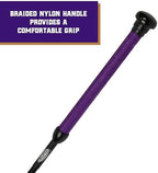 Weaver Livestock Basic Pig Show Whip, Hog Livestock Whip with Braided Nylon Handle, Leather Popper, Lightweight Braided Shaft