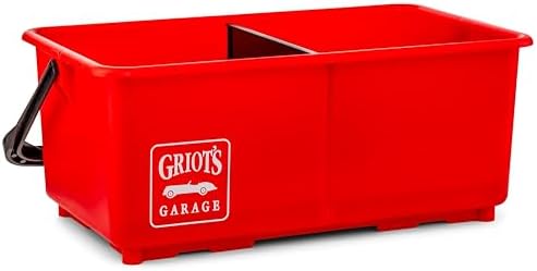 Griot's Garage Ultimate Wash Bucket II for Vehicle Cleaning, Detailing, Car Washing with Built-in Measuring Cups and Removable Divider, Large 6 Gallon Capacity