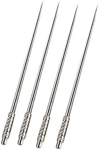 4 Pieces Titanium Toothpicks Set With Stainless Toothpick Holder for Keychain-Portable Outdoor Non-Toxic Reusable Toothpicks- Ideal for Camping, Fruit Picks,Pill Container- Great Christmas Giveaways
