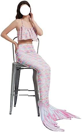 LVTFCO Adult Mermaid Adult Performance Wear, Fishtail Princess Dress 3-piece Set, Game Anime Cosplay Costume