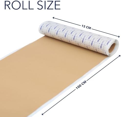 URSA Tape, Stretchy Moleskin Fabric Tape Roll, Heavy-Duty No-Residue Fashion Tape and Body Tape for Fabric, Shoes, Skin and More, Beige, 100x15 Centimeters (39 x 6 inches)
