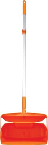Remco - A Vikan Company 62507 Lobby Dustpan with Broom, Polypropylene/Polyester/Aluminum, 7" X 14" Bin, 37" Handle, Orange