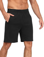 Deyeek Unisex Tear Away Shorts 9" Snap On Athletic Shorts Cotton Post Knee Hip Surgery Recovery Lounge Short with Pockets