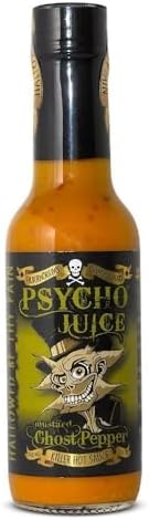 Psycho Juice Hot Chili Sauce Mustard Ghost Pepper