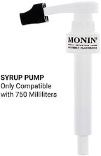 Monin - Syrup Pump, Exclusively for 750ml (25.4 fl oz) Glass Bottles | Mess-Free Dispensing + Tip Cover Included (White)
