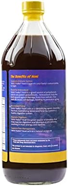 Tahiti Trader Island Style High Potency Noni Juice - Pure Noni Fruit Juice Fermented to Vinegar - Organic Antioxidant Superfood Supporting Energy & Body Health - (32oz, 1 Pack)