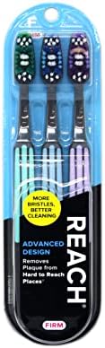 Reach Advanced Design Firm Toothbrushes, Colors May Vary, 3 Count (Pack of 2) Total 6 Toothbrushes