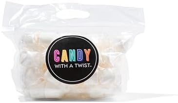 Candy With A Twist - Individually Wrapped Marshmallows - 1 inch (2 per package) x 24 Packages = 48 Total Marshmallows - Perfect for DIY S'mores, Wedding Party Favors, & Hot Chocolate - Round