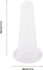 4Pcs Mini Massage Cupping Set Silicone Facial Cups Face Massager Helper Skin Care Neck Back Eyes Massaging Cup Safe to Use, Don't Worry About Burns (Transparent)