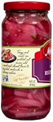 Mezzetta Pickled Red Onions in Jar - Tangy & Sweet Crunch - Perfect for Salads, Sandwiches & Culinary Creations - Vinegar & Seasonings Blend - Vibrant Color - 16 Oz - Pack of 6