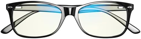 Swanwick Blue Light Blocking Glasses for Women, Men Anti Eyestrain Headache for Computer, Gaming, TV, Phone Screen. Sleep Aid. Classic Day Swannies (Large, Black)