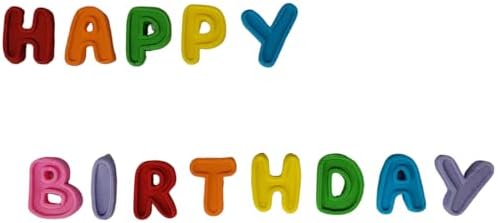 Edible Candy Happy Birthday Letters Cake Decorations Dessert Sugar Sprinkles Party Cookie DIY Cake Cupcake Topper Icing Frosting Decoration Holiday Supplies (Only Contain Happy Birthday Alphabet)