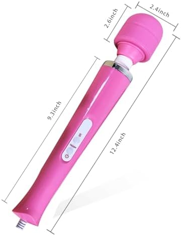 Powerful Big Handheld Electric Body Massager Wand Vibrating, Hand Held Deep Tissue Muscle Massager for Woman Sports Recovery Muscle Massage Tool, Pink