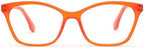OPULIZE KAT Reading Glasses for Women Men, Cat-Eye Frame with Spring Hinges, Matt Orange +2.00 (Pack of 1)