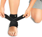 Bracoo Ankle Support Brace For Men & Women, Adjustable Compression Sleeve Strap Wrap, Sprain, Arthritis, Pain Relief, Sports Injuries and Recovery, Breathable Neoprene Brace, FS10