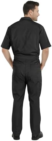 NY Threads Coveralls for Men Short Sleeve Regular Fit Mechanic Work Wear Jumpsuit with Pockets