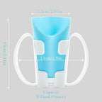 Nosey Cups with Holder 8.7oz,Elderly Care Cups for Physical Therapy Recovery and Rehabilitation