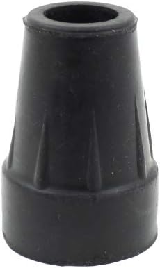 Qty: 4pcs 1/2" (12mm) Small Black Rubber Ferrules Tips Ends for Hiking or Trekking Poles, Canes by Lifeswonderful