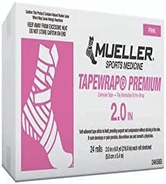 Mueller TapeWrap Premium Pink - 5cm x 5.4m Pack of 24 Rolls