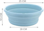 10" Multi-Purpose Collapsible Dish Tub Bowl BPA-Free Round Lightweight Collapsible Wash Basin (Blue)