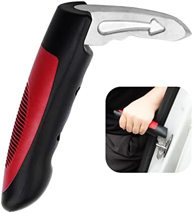 Car Handle Assist for Elderly, Door Handles for Automotive, Multifunctional Car Handle Assist, Handicapped Elderly Assistant Support Bar, Red with Strap