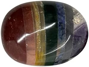 VIE Naturals Palm Stone, Oval, 7 Chakra Bonded, 5-7cm