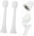 FRCOLOR 5pcs Electric Toothbrush Replacement Heads Soft Bristles for Compatible Snap Handles Toothbrush Parts for Travel