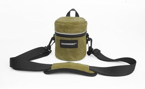 Camera Lens Case Lens Bag Compatible (3.15" x 3.74"(Canvas, Green))