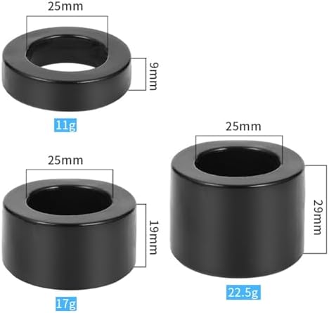 3 pcs Men's Training Ring Set, with Elastic Exercise Accessories -A24JUS (Black:B)